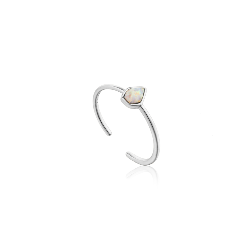 Ania Haie Opal Colour Adjustable Silver Ring_0