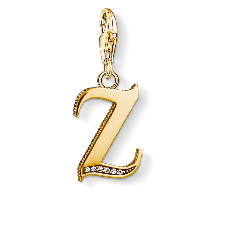 Thomas Sabo Yellow Gold Plated 'Z' Charm_0