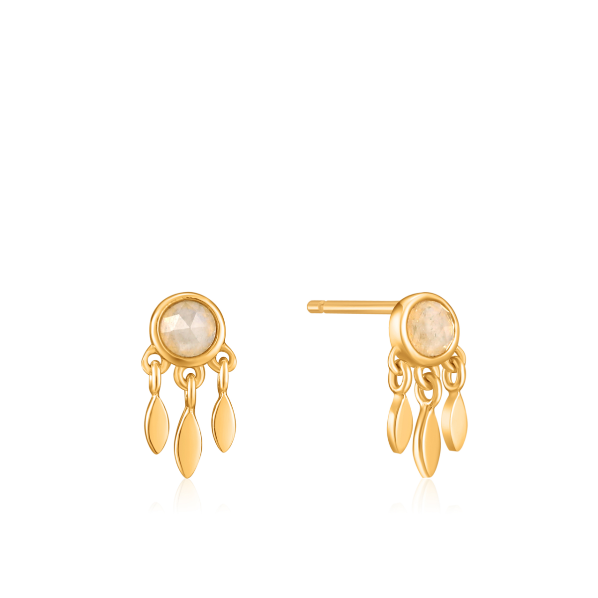 Ania Haie Gold Midnight Fringe Stud Earrings_0