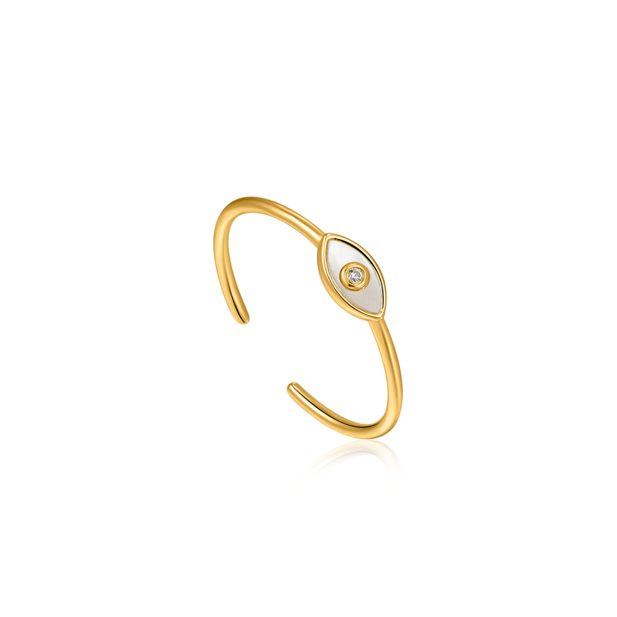 Ania Haie Evil Eye Gold Adjustable Ring_0