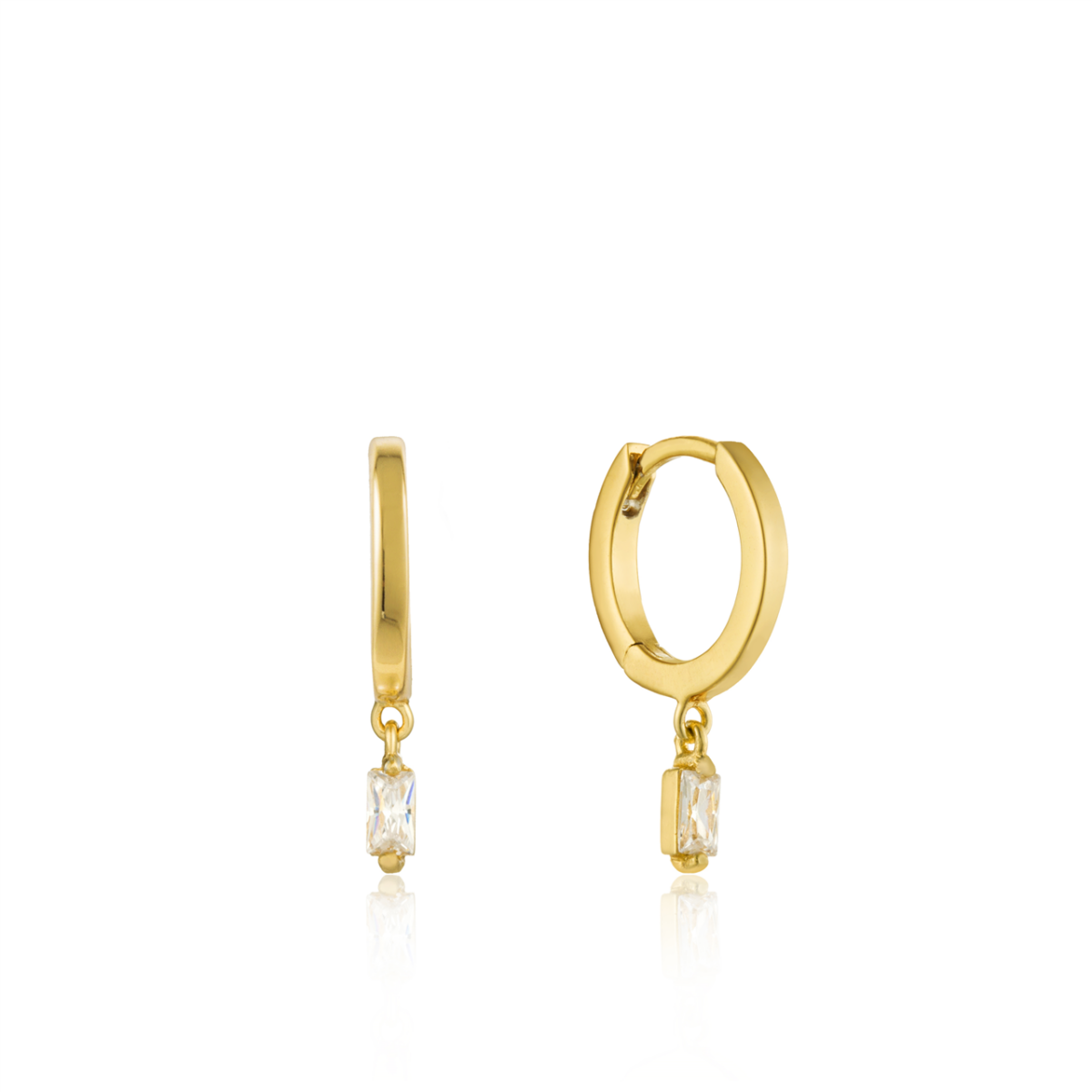 Ania Haie Gold Glow Huggie Hoops_0