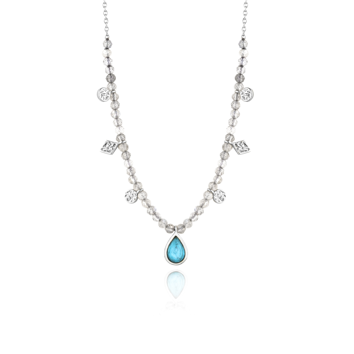 Ania Haie Turquoise Labradorite Silver Necklace_0