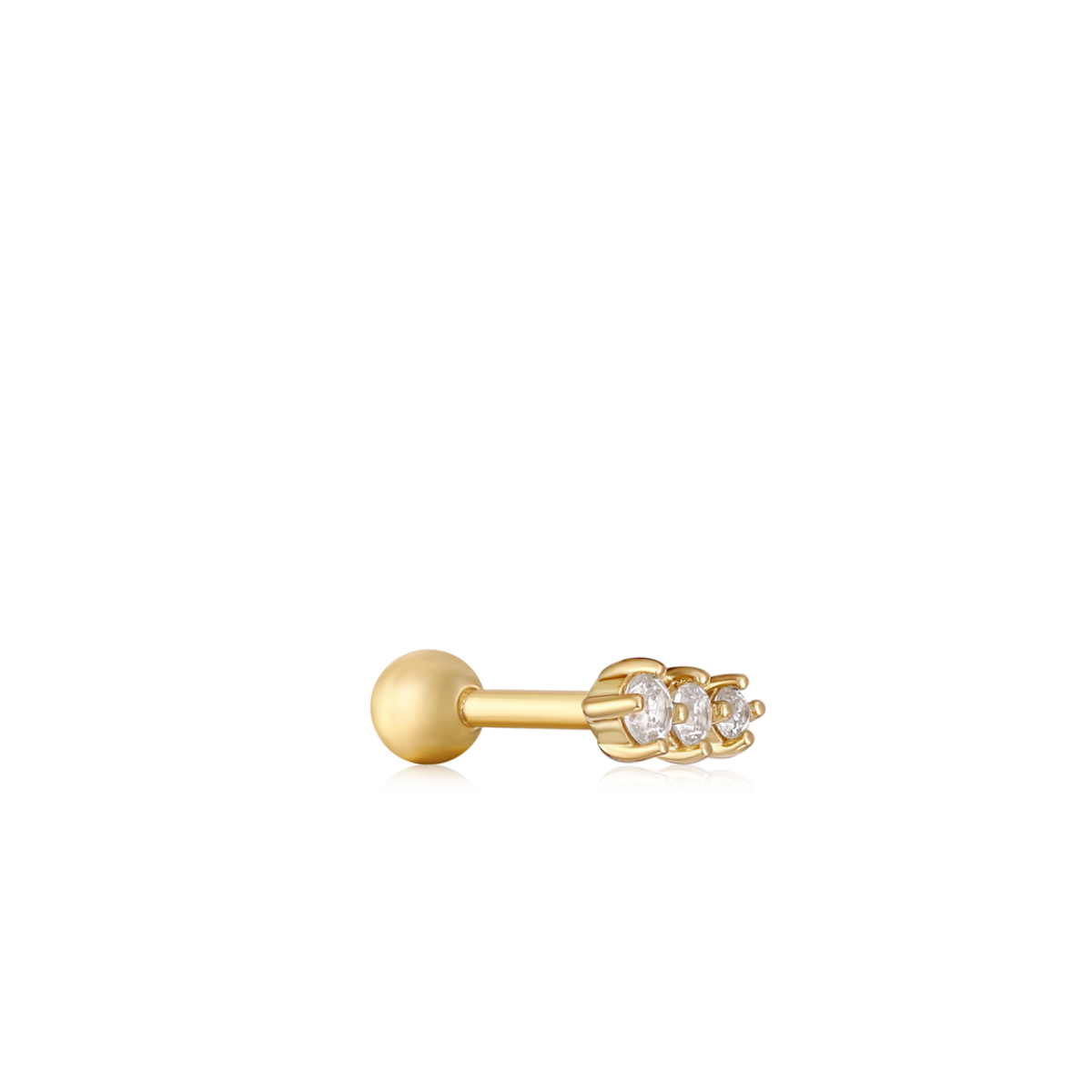 Ania Haie Gold Sparkle Crawler Barbell Single Earring_1