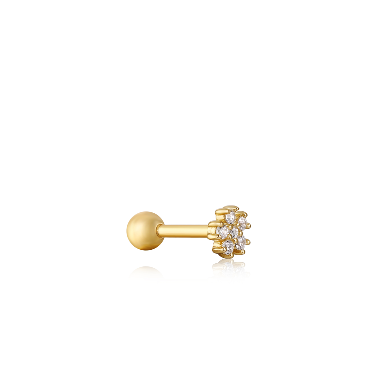 Ania Haie Gold Sparkle Flower Barbell Single Earring_1