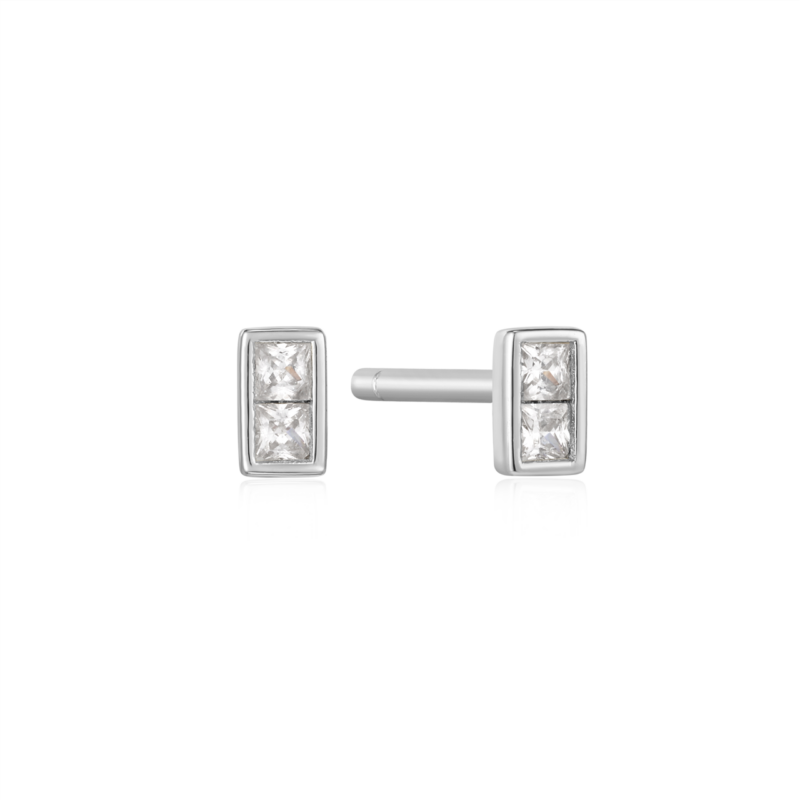 Ania Haie Silver Glam Mini Stud Earrings_0