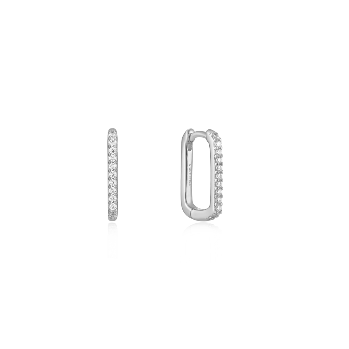 Ania Haie Silver Glam Oval Hoop Earrings_0