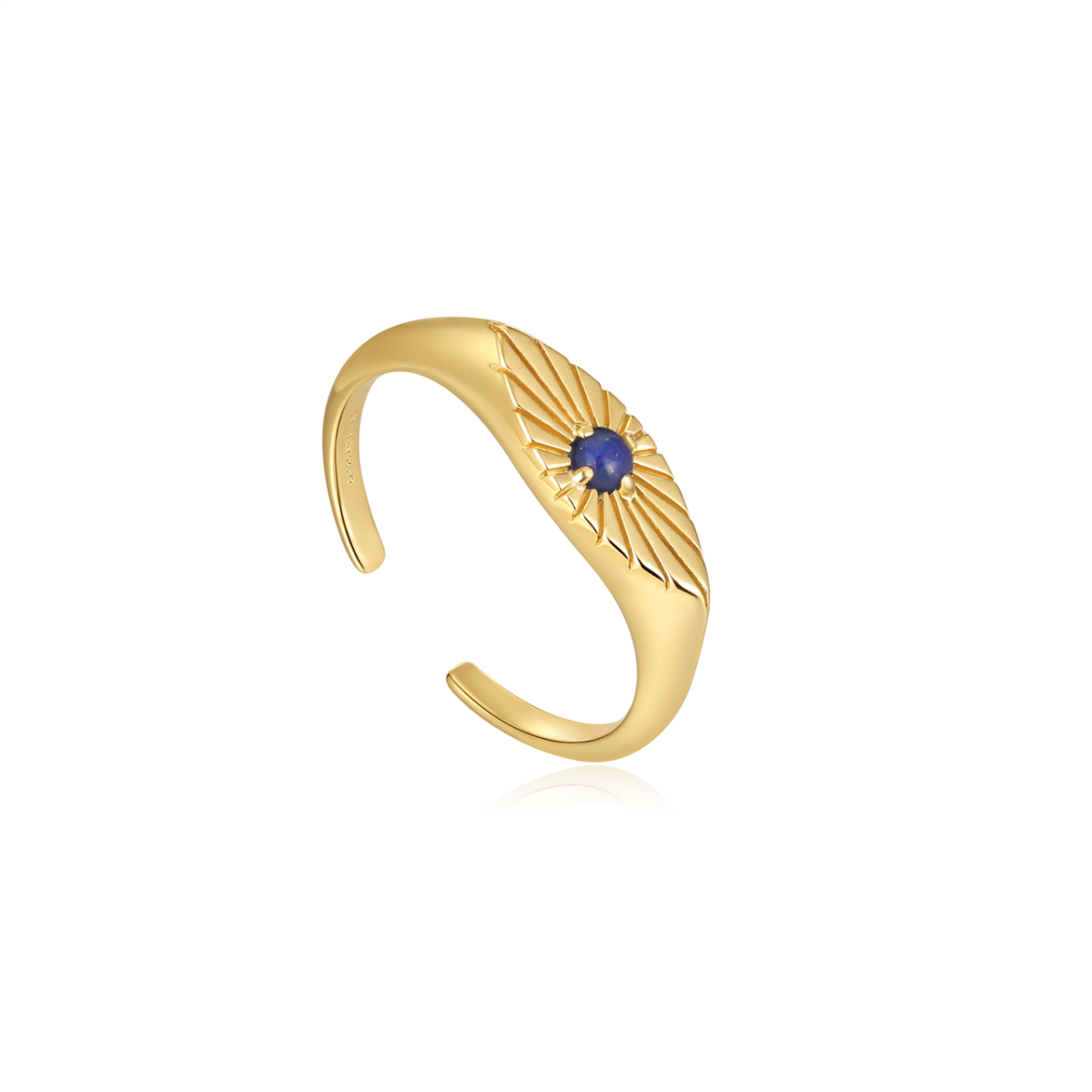 Ania Haie Gold Lapis Evil Eye Adjustable Ring_0