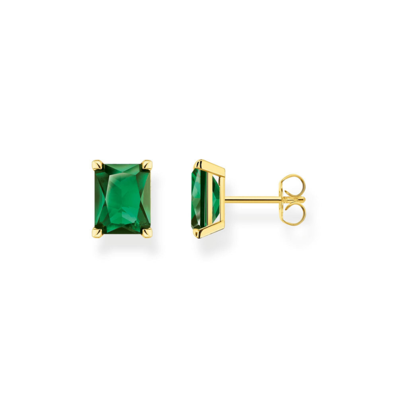 Thomas Sabo Ear Studs Green Stone Gold_0