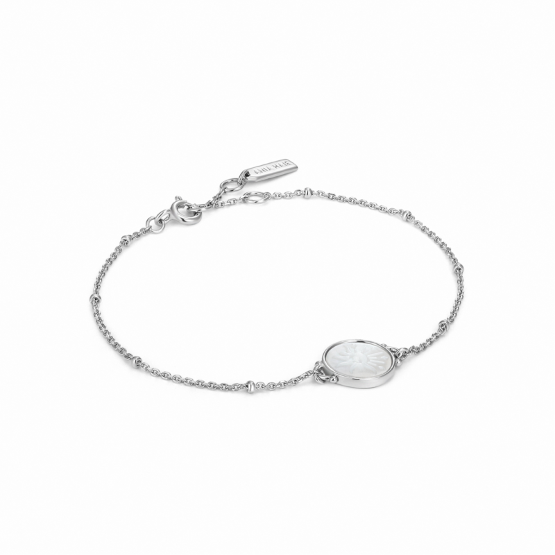 Ania Haie Sunbeam Emblem Silver Bracelet_0