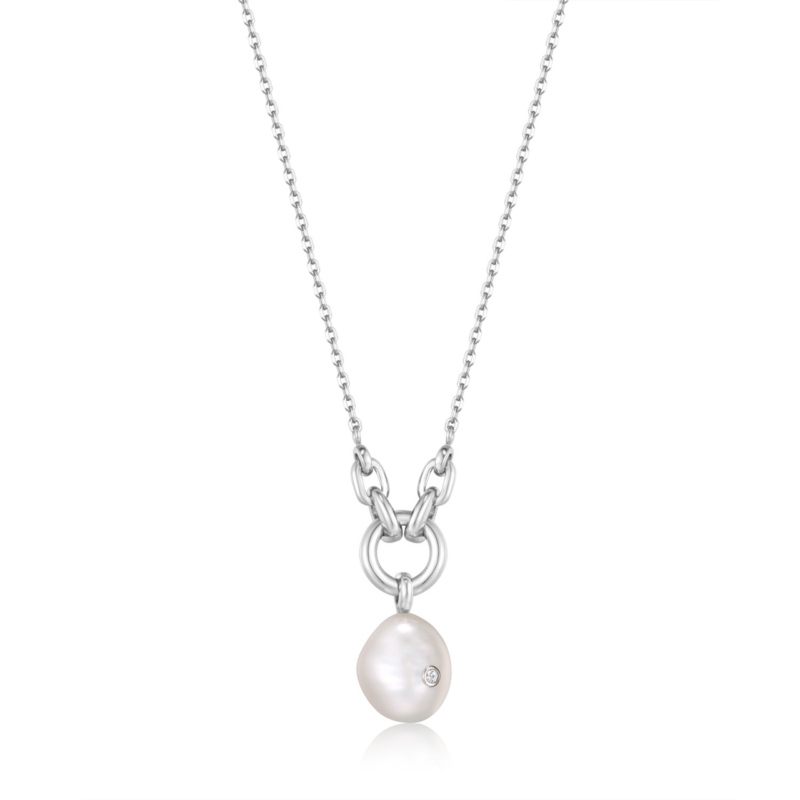 Ania Haie Pearl Power in Silver Necklace_0