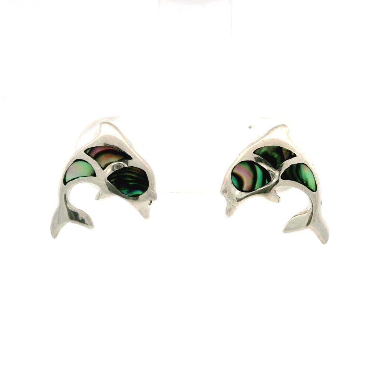 S/SIL PAUA SHELL DOLPHIN STUDS_0