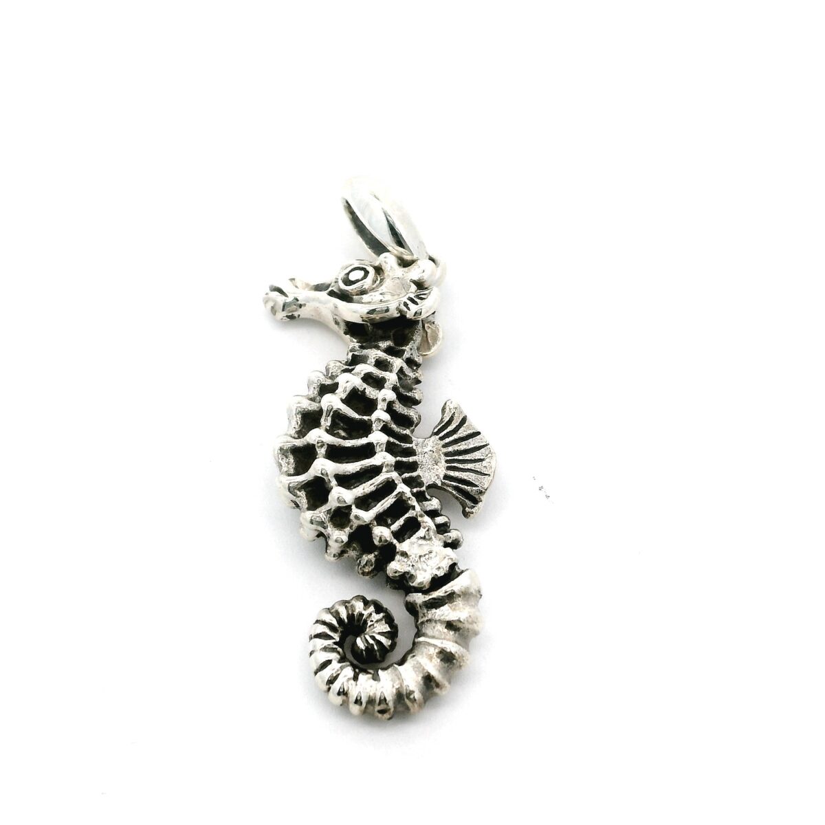 S/Sil Medium Seahorse Pendant_0