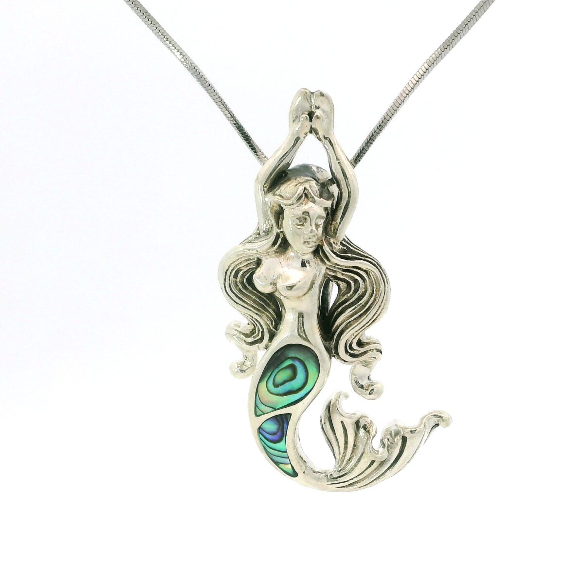 S/Sil Large Opal Mermaid Necklace_0