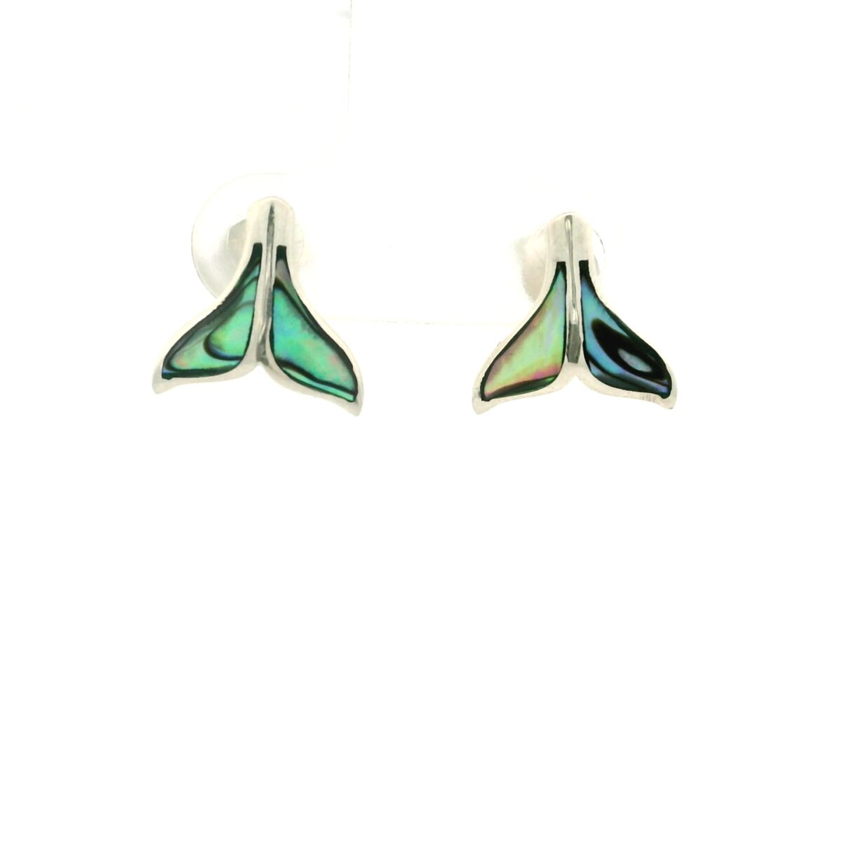 S/Sil Opal Whale Tail Stud Earrings_0