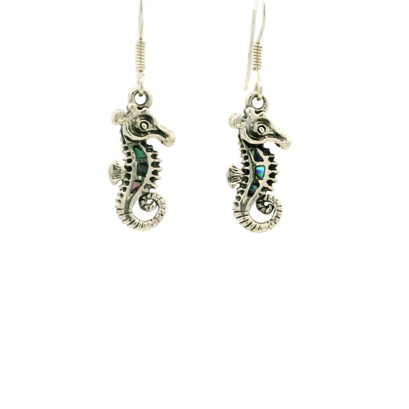 S/Sil Opal Seahorse Hook Earrings_0