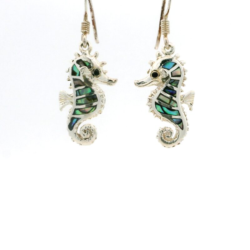 S/Sil Opal Large Seahorse Hook Earrings_0