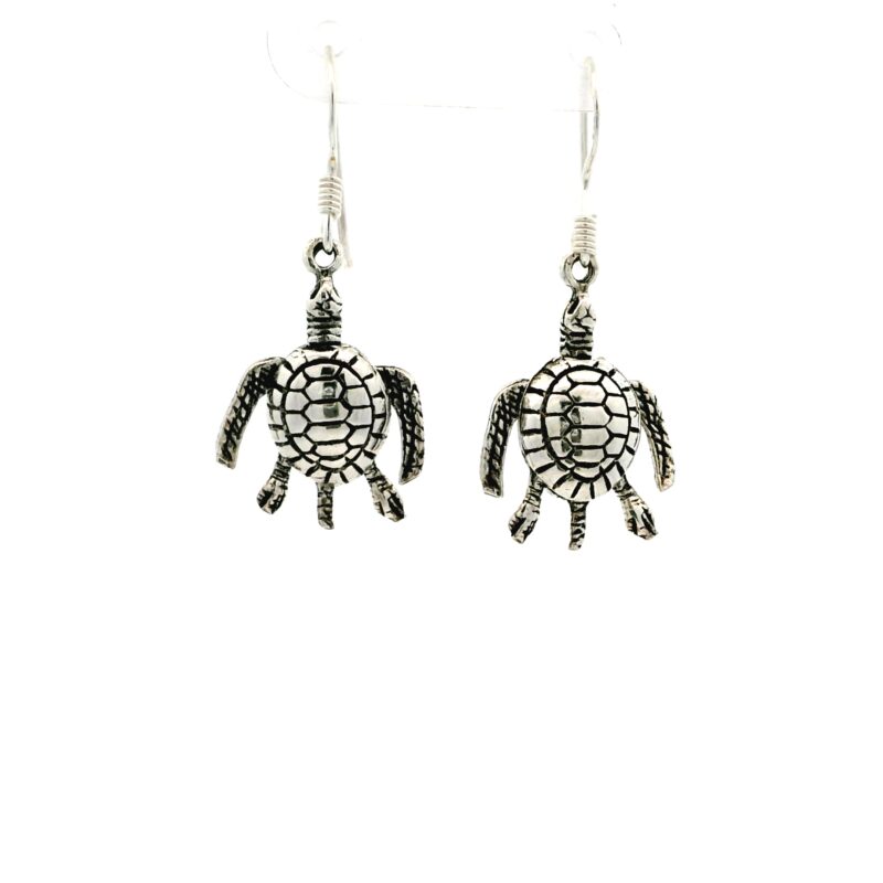 S/Sil Large Turtle Hook Earrings_0