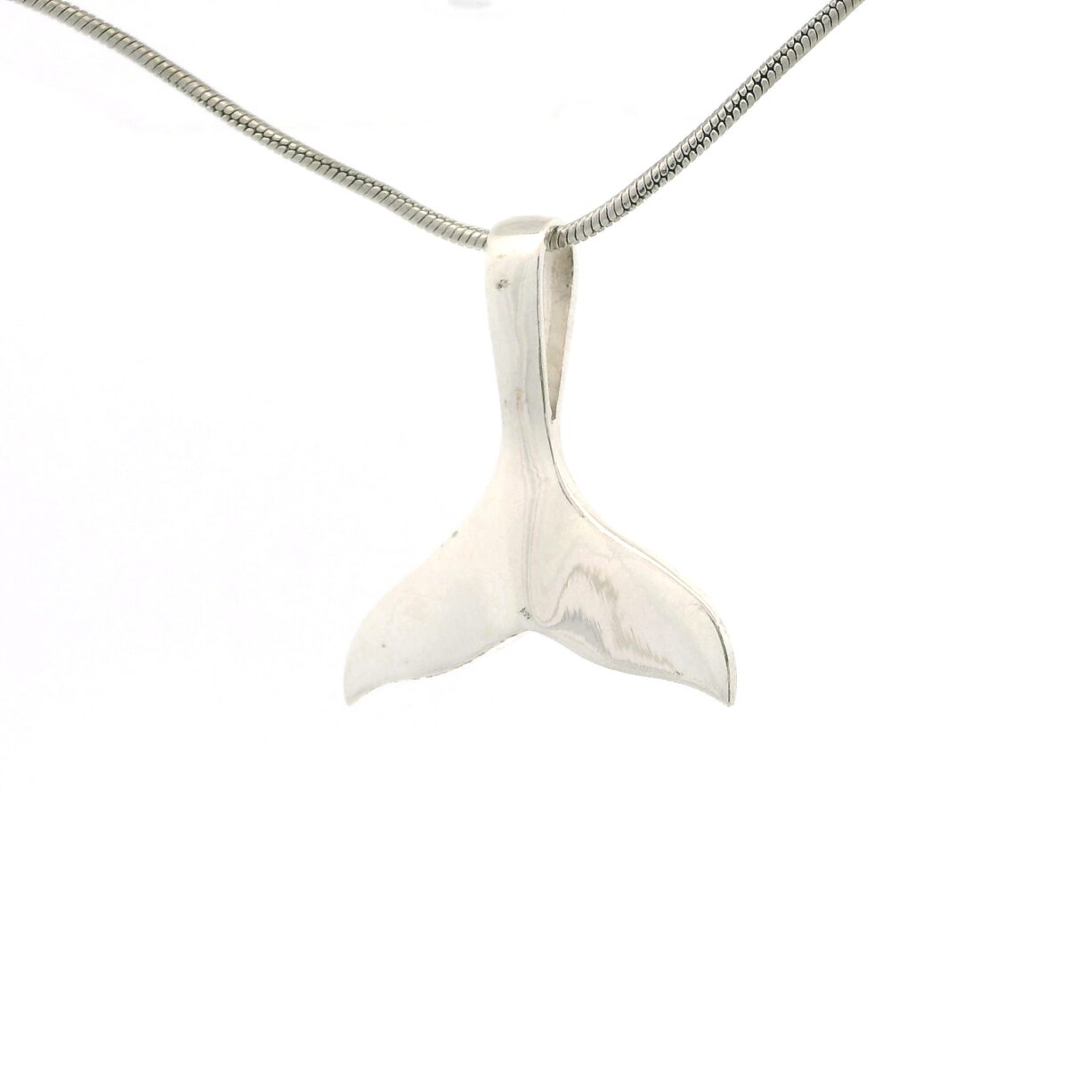 S/Sil Whale Tail Necklace_0