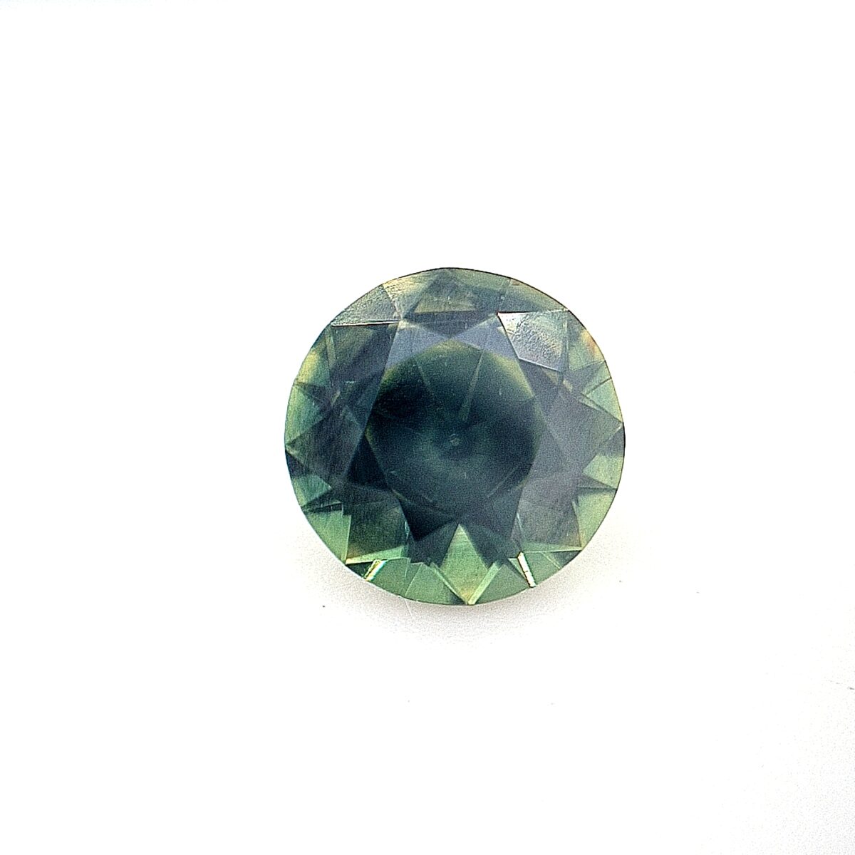 Leon Baker Round Brilliant Cut Natural Australian Green Sapphire_0