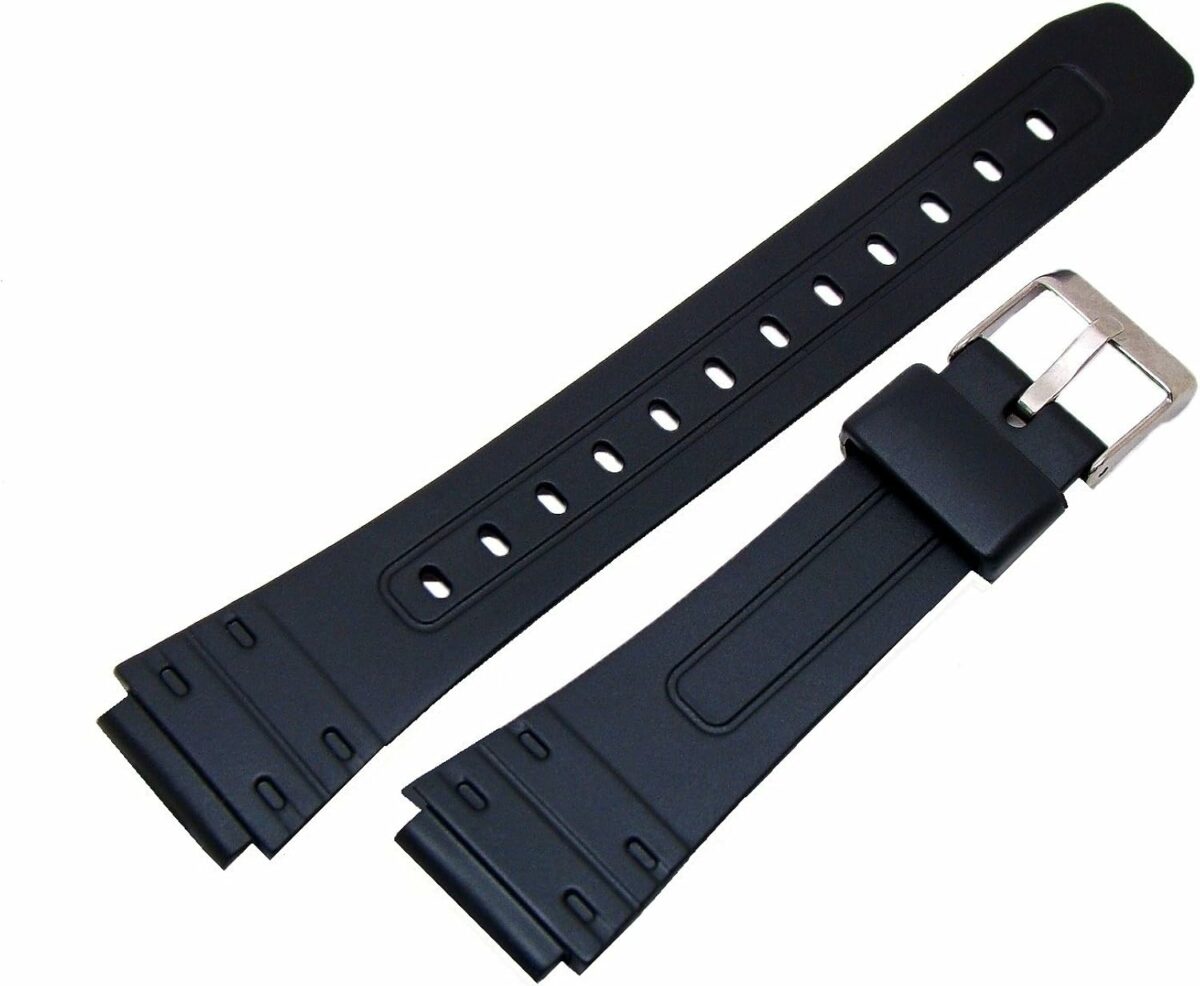 Casio Watch Strap Black Resin_0