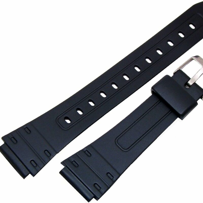 Casio Watch Strap Black Resin_0