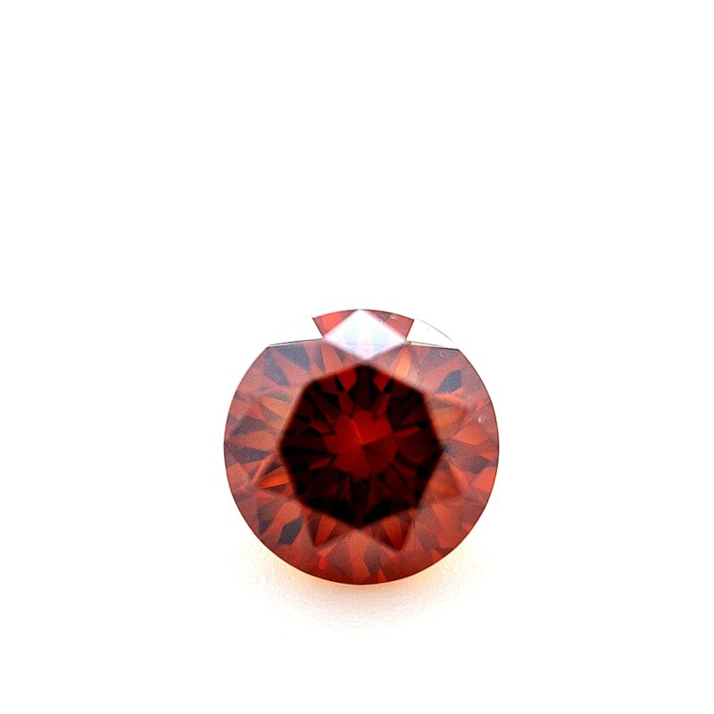 Swarovski Created Diamond 0.50ct Round Cut Fancy Deep Brownish Orange VS2_0